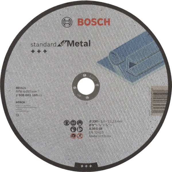Bosch kappeskive rett metall K24, 230x22,2x3