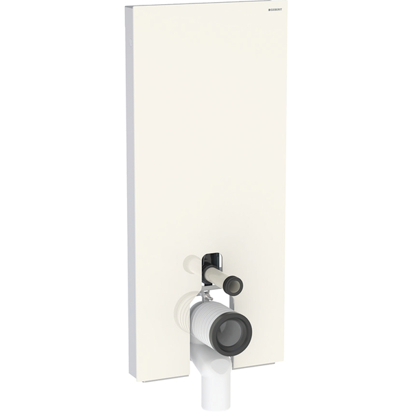 Monolith modul 114 cm f/gulvtoalett, glass sandgrå/alu