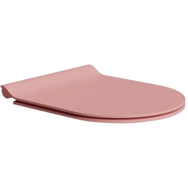 GSI Pura slim toalettsete med SoftClose og QuickRelease, matt rosa