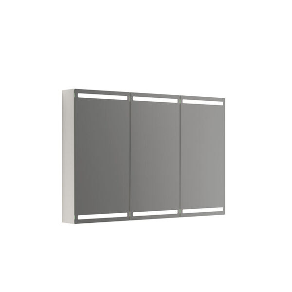 Speilskap Parallel m/lys og lysstyring, m/3 dørere 80x120x15 hvit