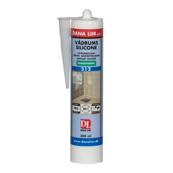 Silikon våtrom transparent, 300 ml