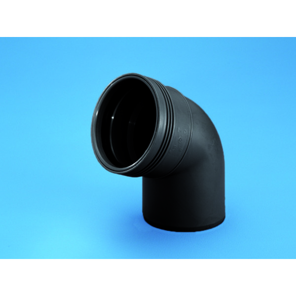 110 mm Wafix bend 67° PP, sort