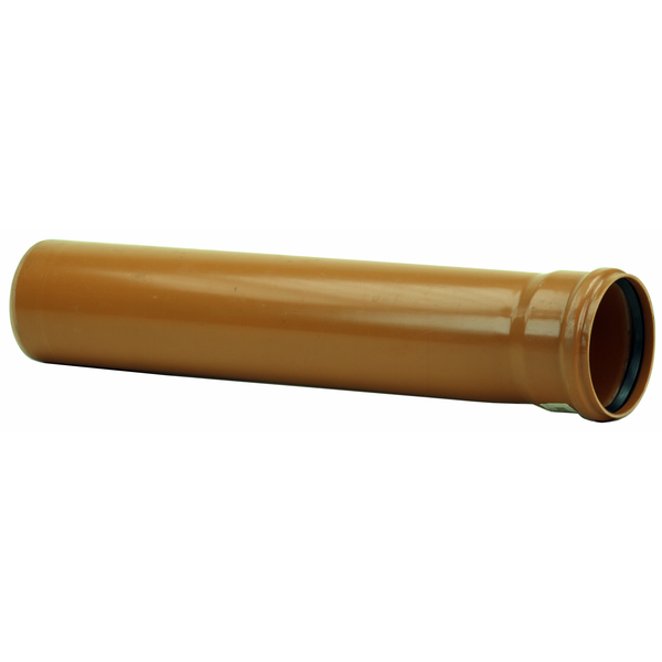 110x6000 PP GRUNNAVL RØR ULTRA CL RØD, M/MUFFE SN8 UPO INFRA