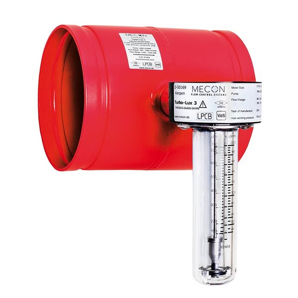 DN50 Turbo-Lux 3 vannmengdemåler rillet, 75-375LPM