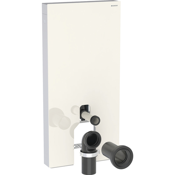 Monolith modul 101 cm f/gulvtoalett, glass sandgrå/alu
