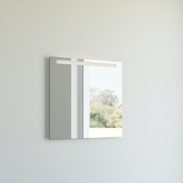 1904 Selje speil 80x70 cm, lys i topp med dimmer