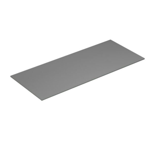 Benkeplate Form 120-139x50, lys grå