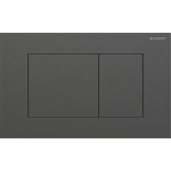 Sigma 40 betjeningsplate square, Svartkrom / Børstet, easy-to-clean-belegg