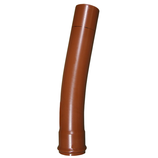 160 x 11° PVC Langbend m/SewerLock, rødbrun