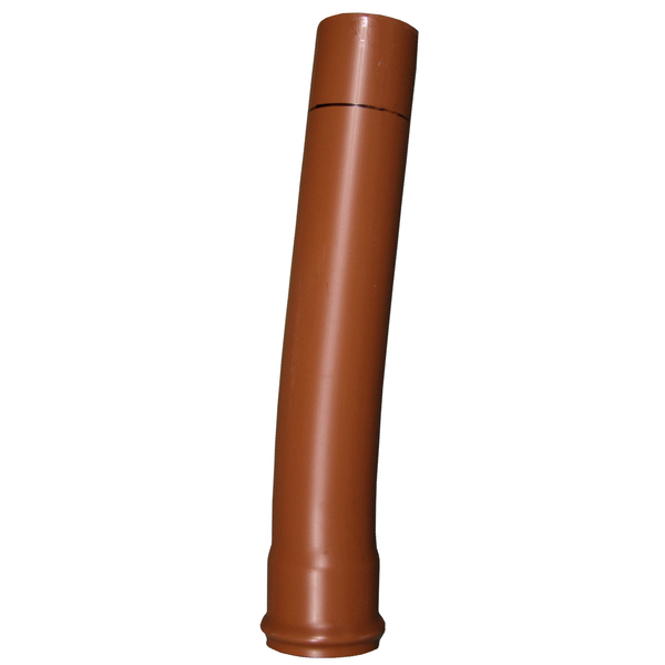 160 x 5° PVC Langbend m/SewerLock, rødbrun
