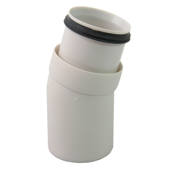 50 mm Smartline bend 15° PP, hvit