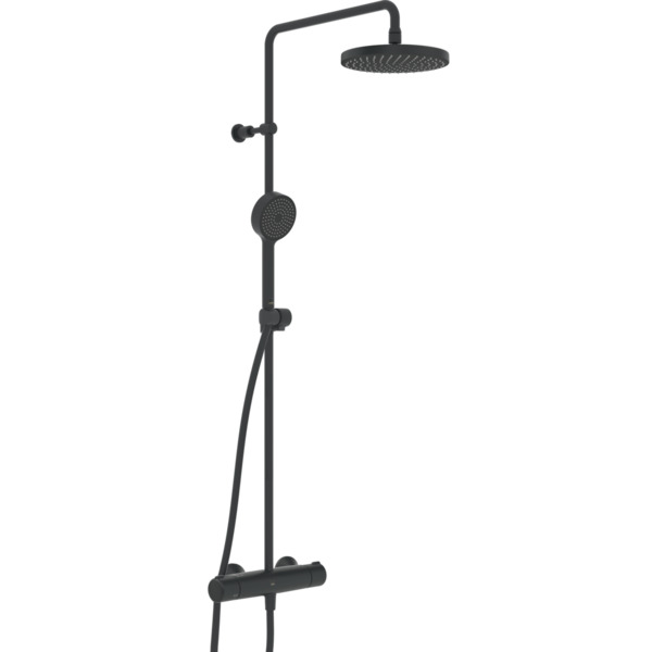 Nova takdusjsett m/Rain shower, svart matt