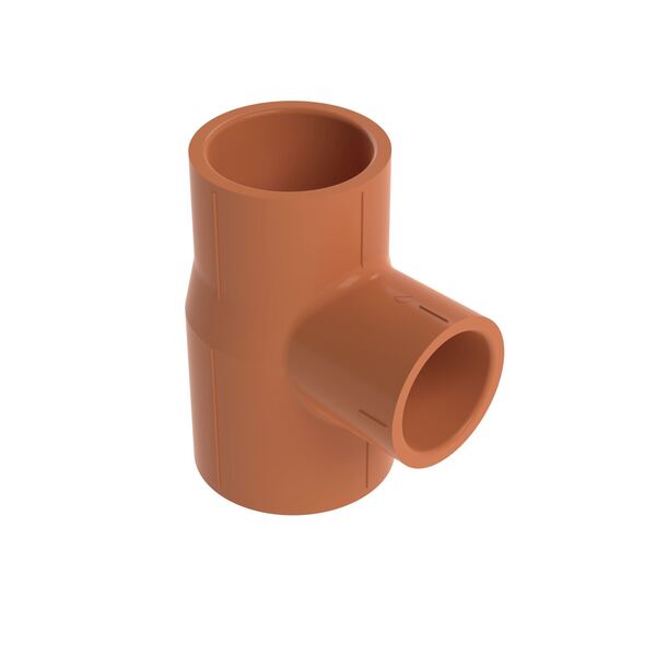 1 1/2" x 1 1/4" x 1" CPVC reduksjons-T-rør