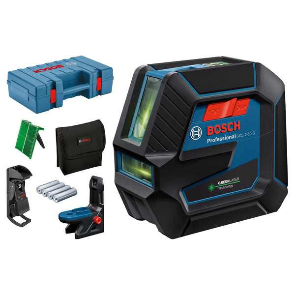 Bosch kombilaser grønn GCL 2-50/RM 10, clip/case