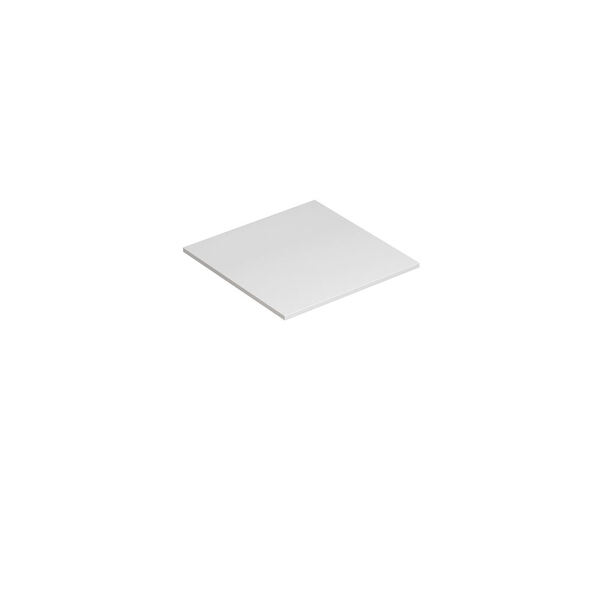 Benkeplate Shape 40-59x40, hvit matt