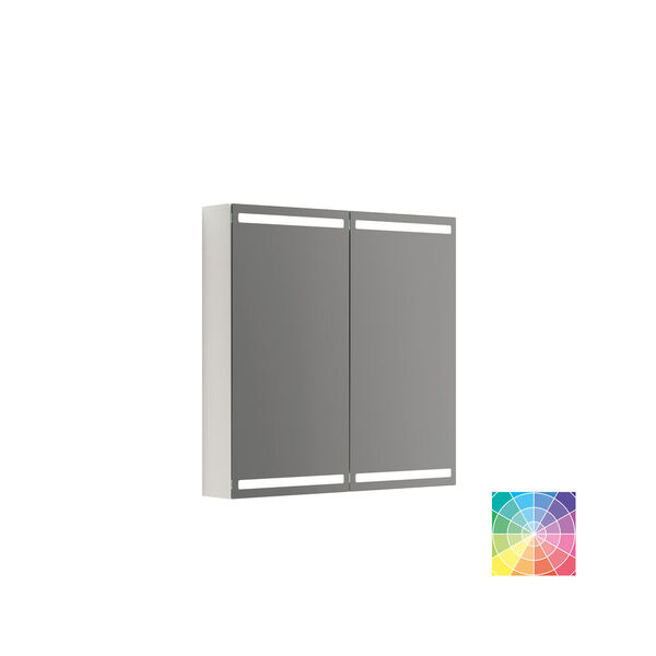 Speilskap Parallel m/lys og lysstyring, m/2 dørere 80x80x15 NCS