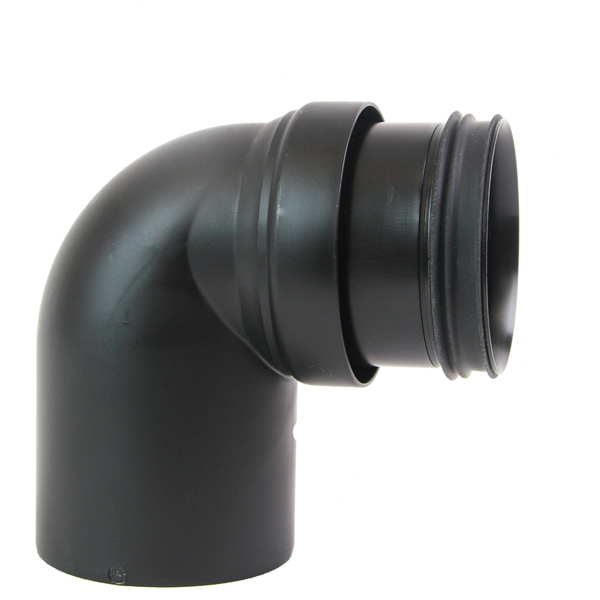 75 mm Smartline bend 88° PP, sort