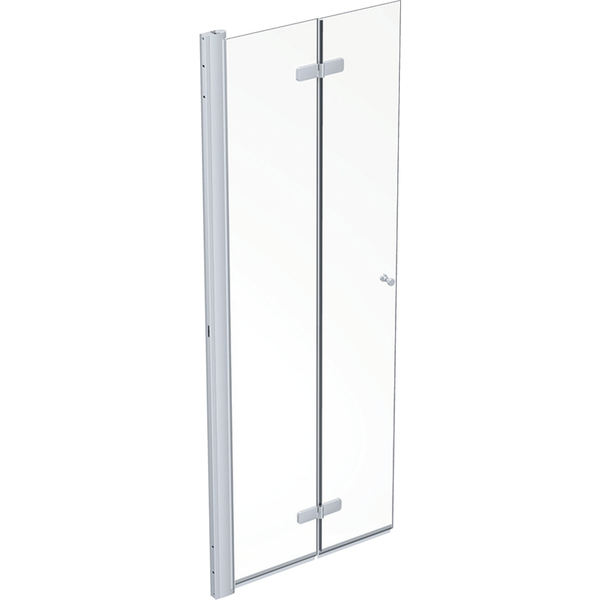 Space foldedør, 900x2000 mm venstre, børstet/klart glass