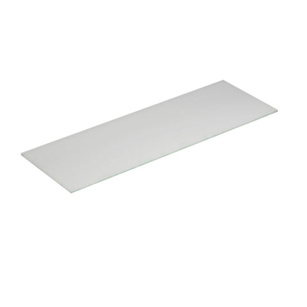 Benkplate Form glass 120-139x40, hvit matt