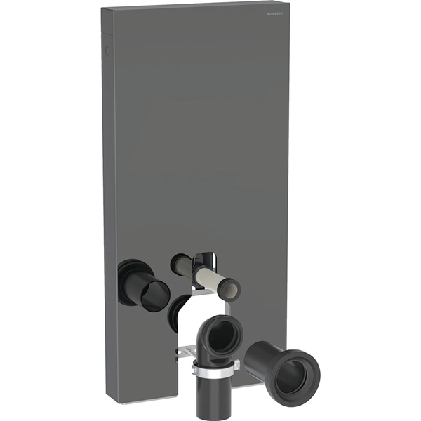 Monolith modul 101 cm f/gulvtoalett, glass lava/alu svart