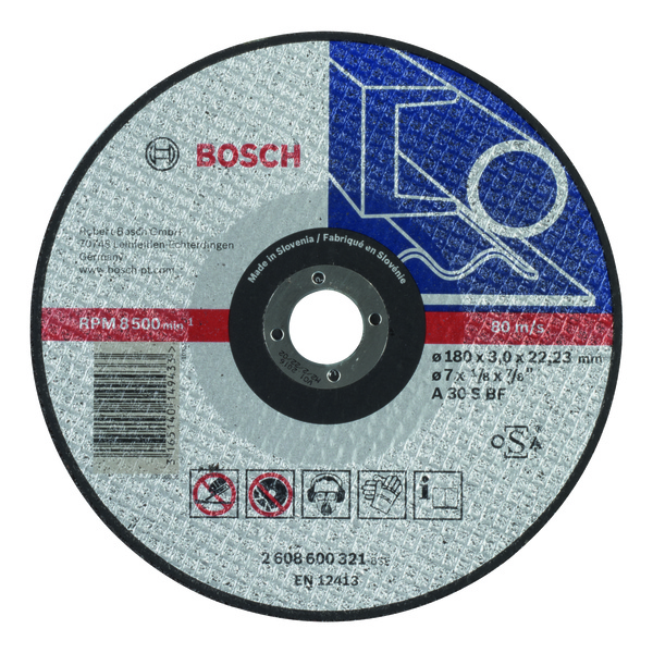 Bosch kappeskive rett metall K24, 180x22,2x3