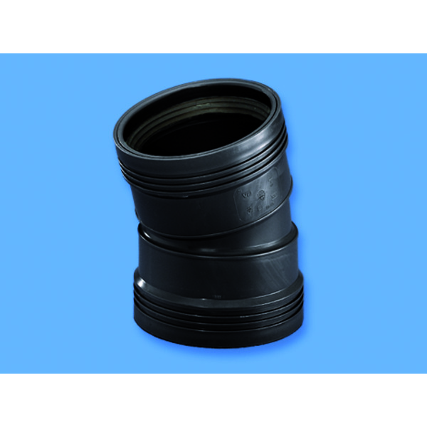 75 mm Wafix Pluss bend 15°, sort