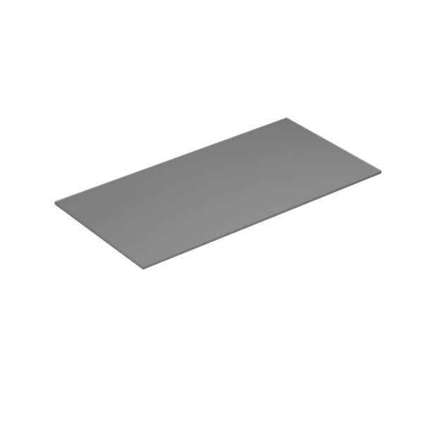 Benkeplate Form 100-119x50, lys grå