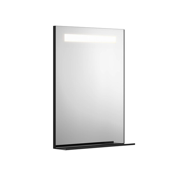 Artic Speil M/Lys Og Hylle 60cm Sort