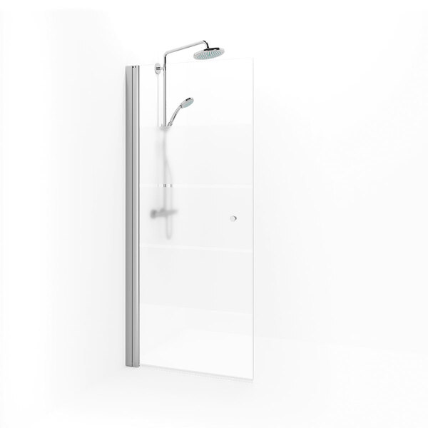 Spirit rett dør 870 mm med knottgrep, matt, screen glass