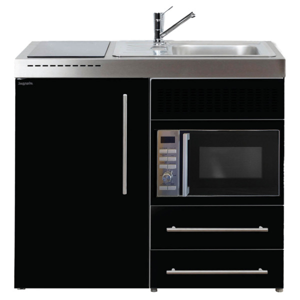 Premiumline minikjøkken 1000 høyre, svart 740 x 1000 x 980 mm
