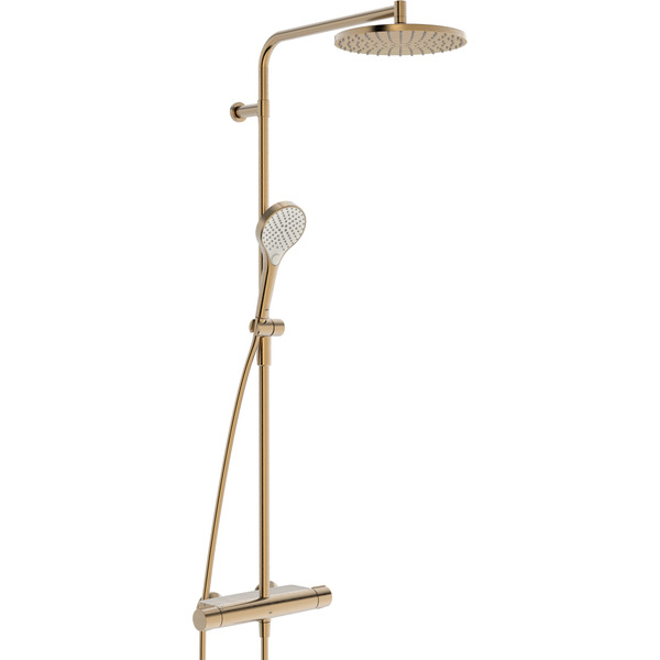 Optima Style termostat dusjbatteri, m/Rainshower, børstet bronse