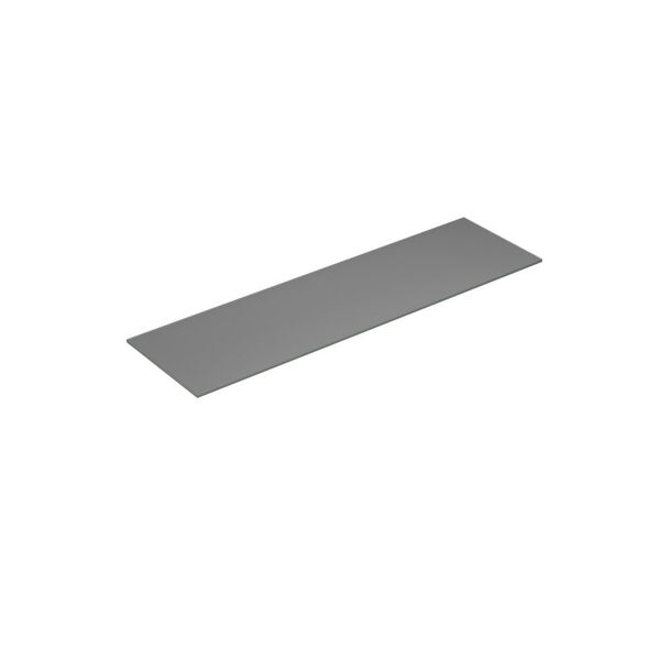 Benkeplate Form 140-159x40, lys grå