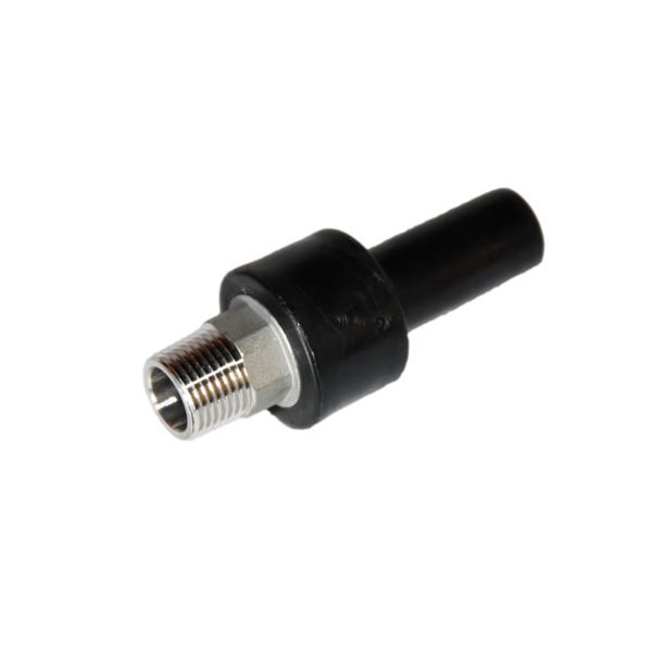 63x2 adapter nippel PE100/316L lang, f/elektromuffe utv.gjenger SDR11