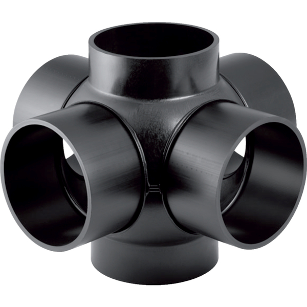 110 mm Geberit PEH grenrør 90 firedobbel