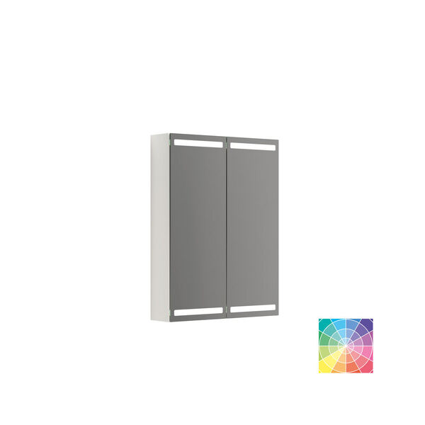 Speilskap Parallel m/lys og lysstyring, m/2 dørere 80x60x15 NCS