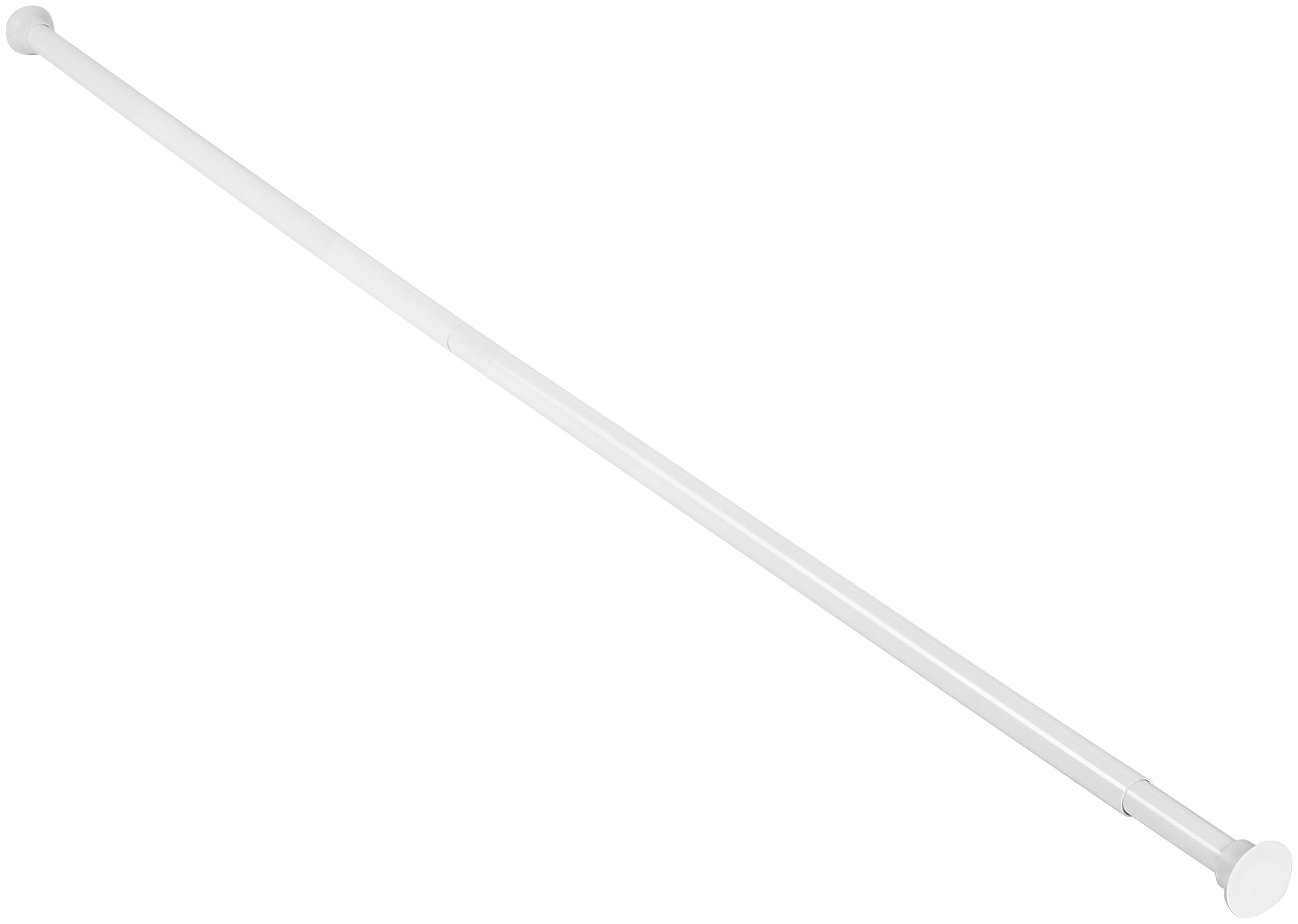 Safir dusjstang rett teleskop 75-220 cm, hvit