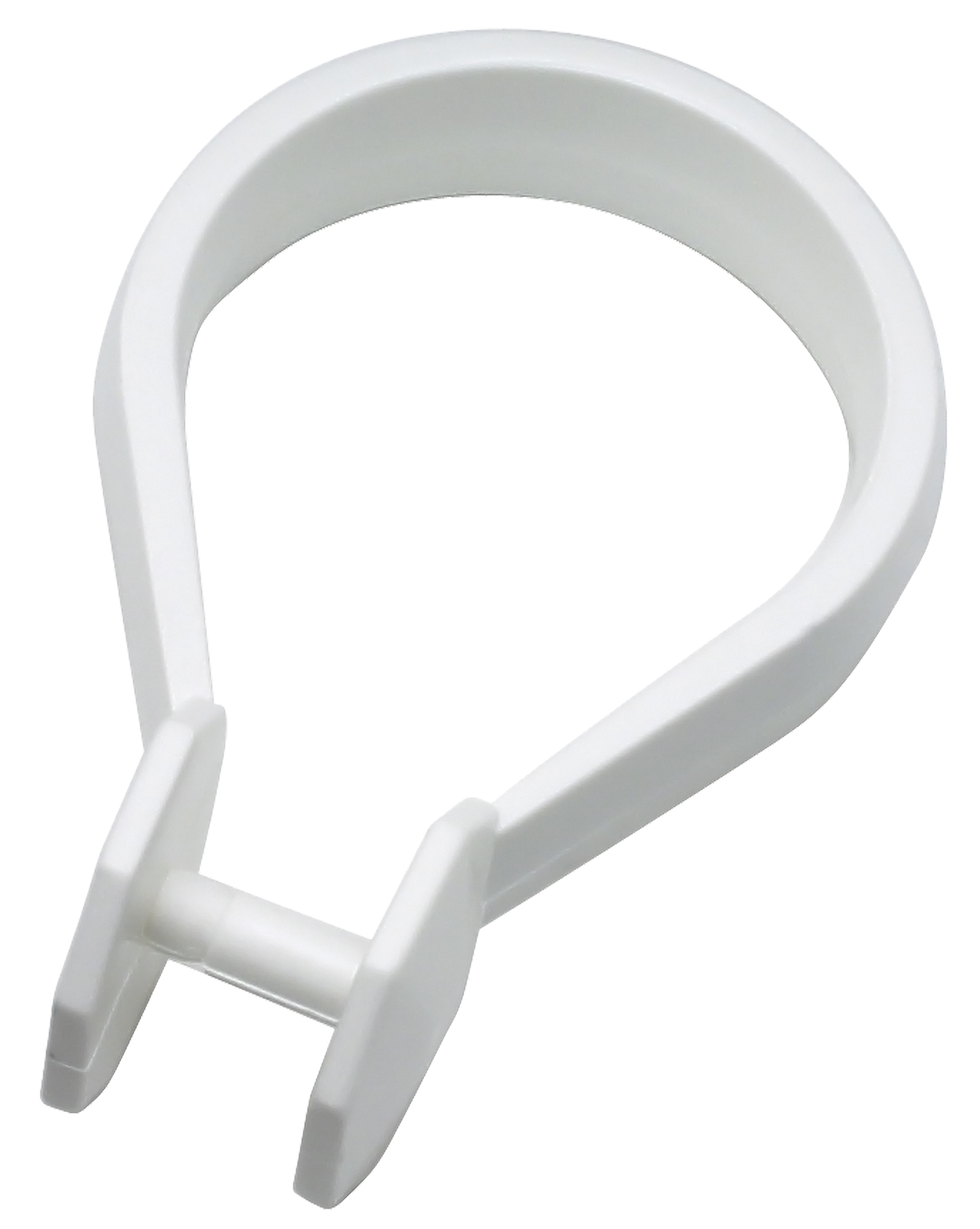 Safir dusjringer snap-on hvit, pakke à 12 stk