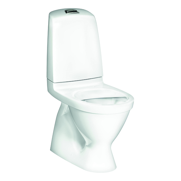 Nautic 1500 gulvtoalett Hygienic Flush, u/sete, skjult S-lås