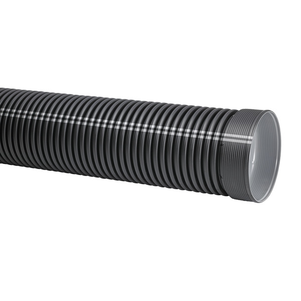 500 mm IQ overvannsrør DV m/muffe, uten pakning SN8, 3 meter
