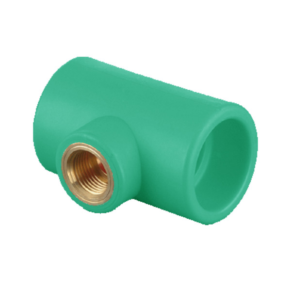 32x1x32 Blue/Green pipe T-rør, m/innvendige gjenger