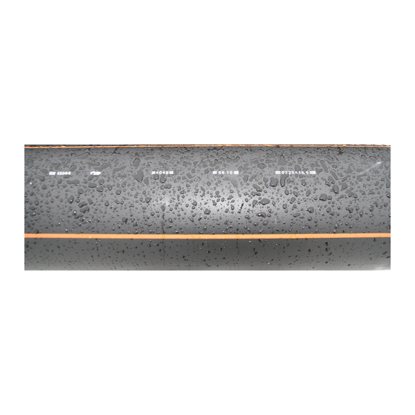 110 mm PE100RC SDR17 Trykkrør med  rødbrun stripe, 6 meter