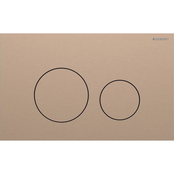 Sigma 40 betjeningsplate round, Rødgull / Børstet, easy-to-clean-belegg