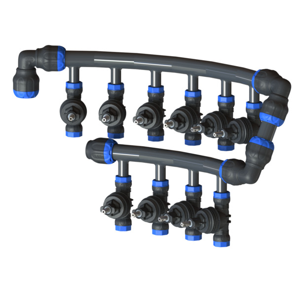 50x32 Eco Line manifold 10 kraner, for kummer PN16