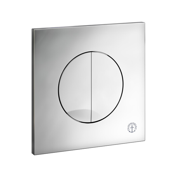 GB Triomont XS trykkplate 3/6 ltr, blank krom plast