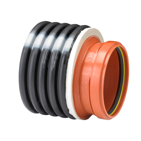 Overgang 200 IQ spiss/160 glatt muffe