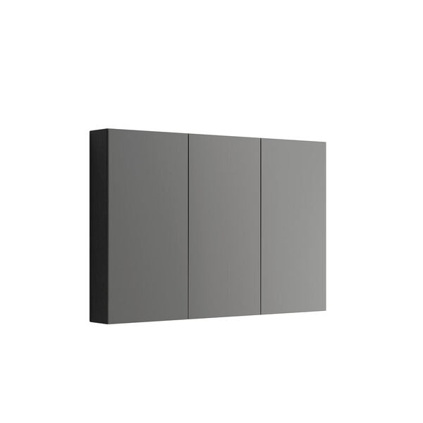 Speilskap Primo m/lysstyring, m/3 dørere 80x120x15 noir
