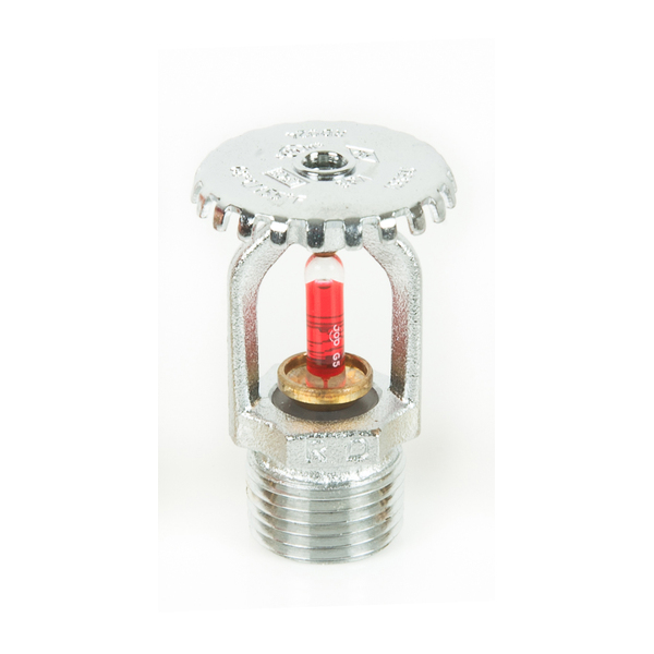 1/2 Sprinklerhode stående standard 68C, 5mm glassampull, K80 krom, SSU