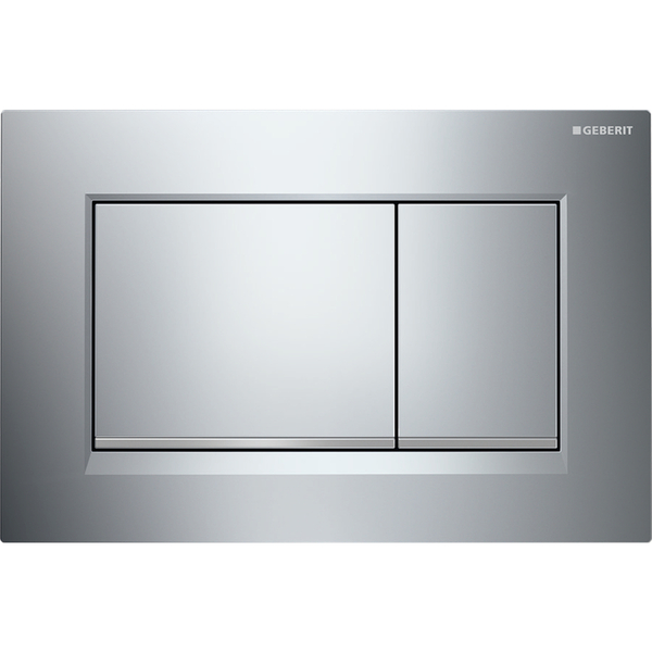 Sigma 30 betjeningsplate, dobbelskyll, krom/matt krom