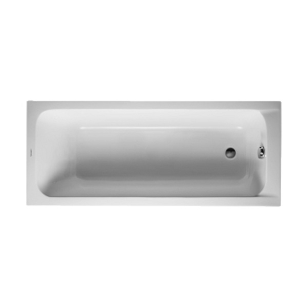 D-Code badekar med avløp i siden, 1700x700 mm