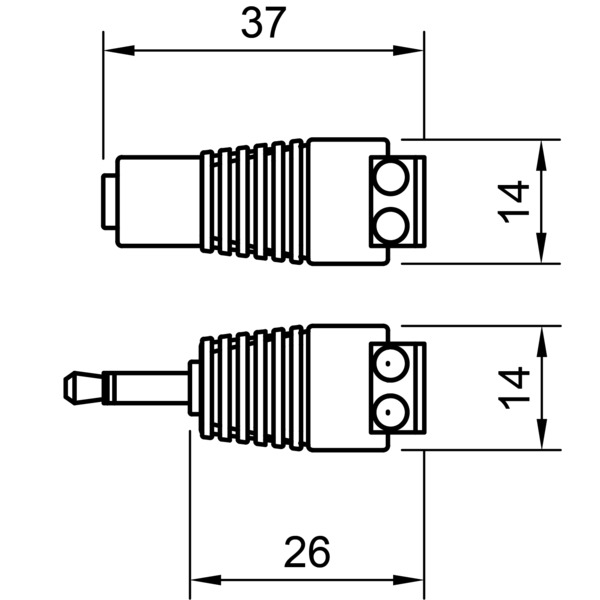 Waterguard jack-koblingssett for sensorledning